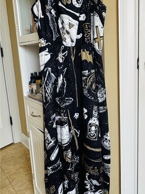 Black Halloween Print Maxi Dress - Unknown Brand